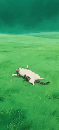 Cat in meadow